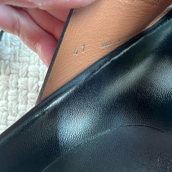 Givenchy Black Leather Floral Print Double Buckle Slides - Size 41 - Picture 6 of 6